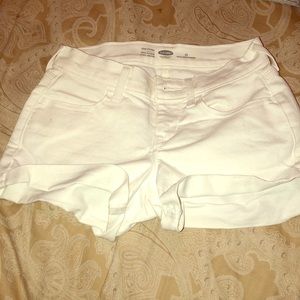 white jean shorts